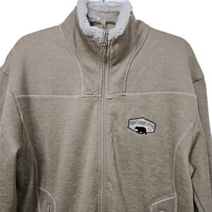 Great Smokey Mtns Jacket Renegade Club Sweater Women's XXL Tan Full Zip Outdoors